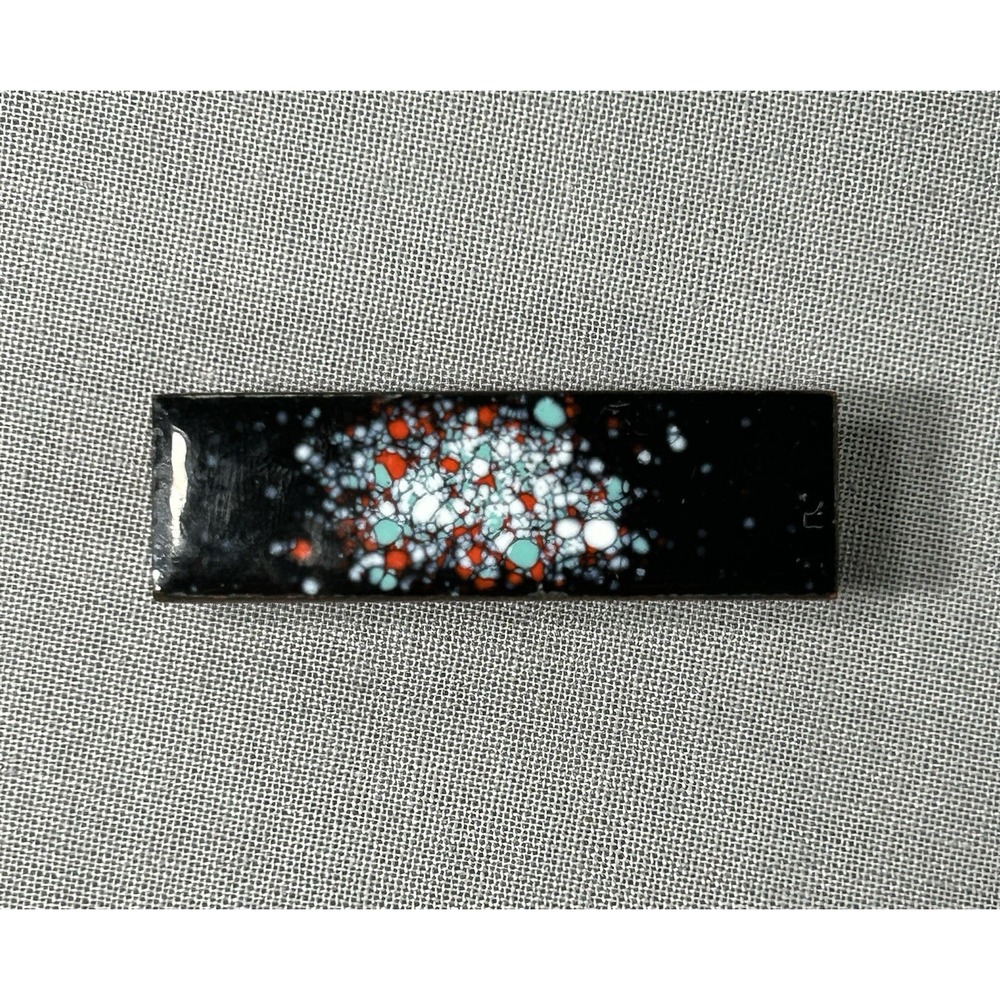 Tie Clasp Splatter look 1 3/4" length Has Some‎ Wear